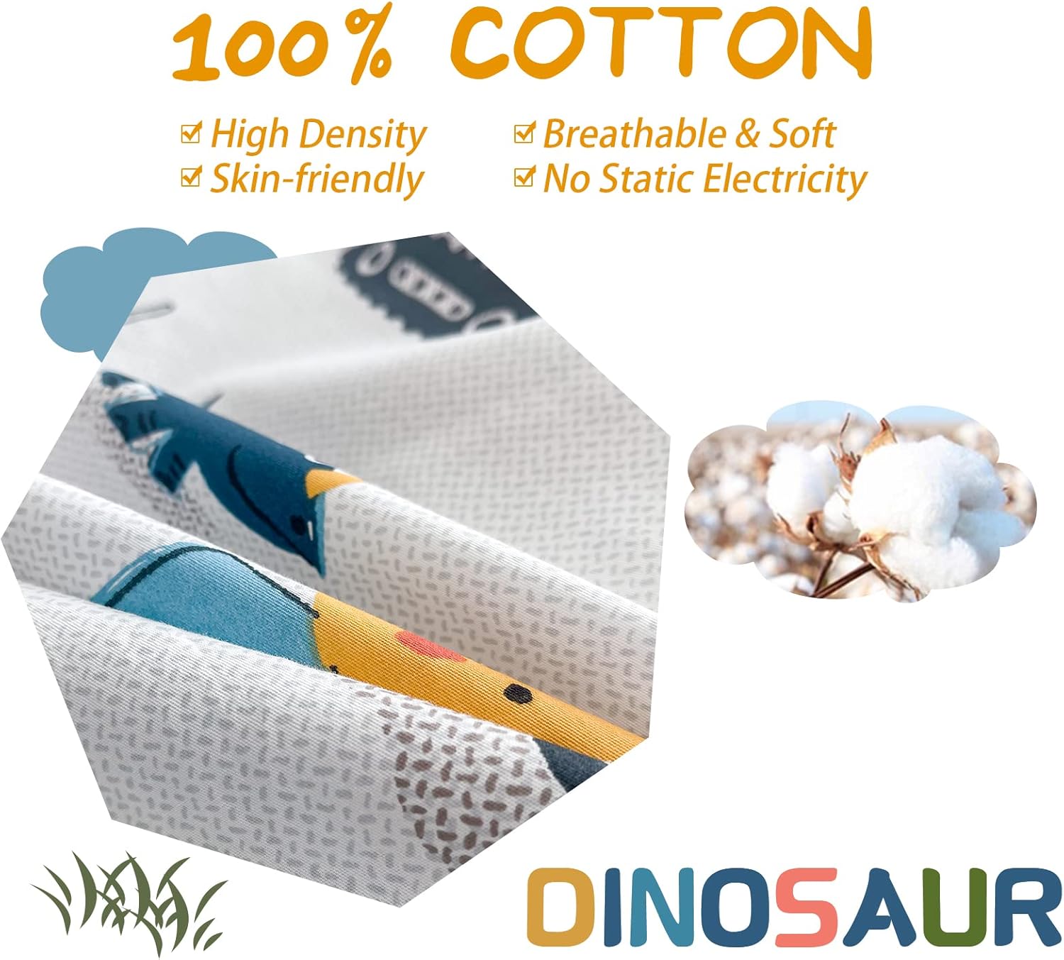 Dinosaur Kids Duvet Cover Set Twin