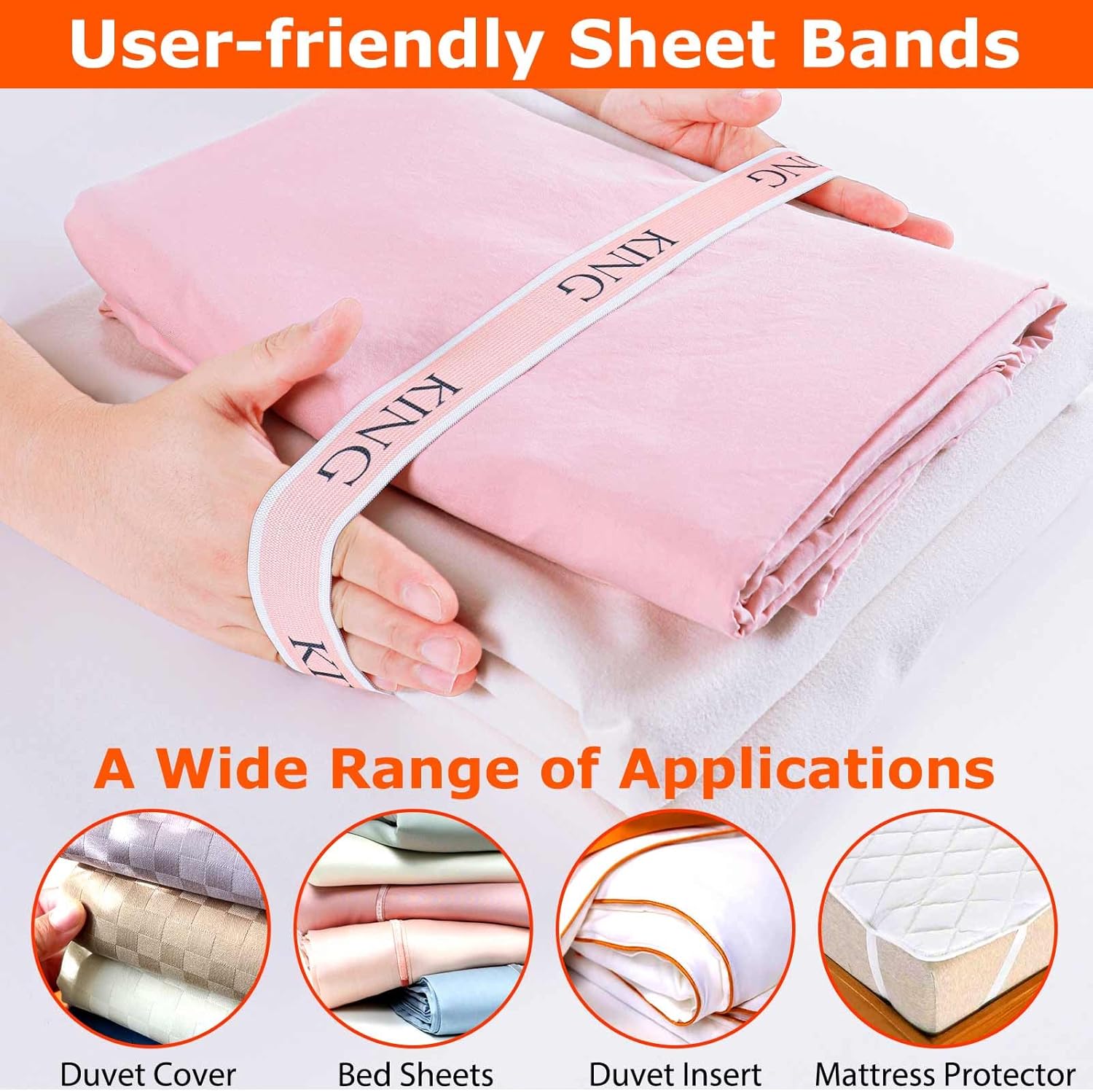 Kelofty Bed Sheet Organizers Storage Bands 2Pcs 1