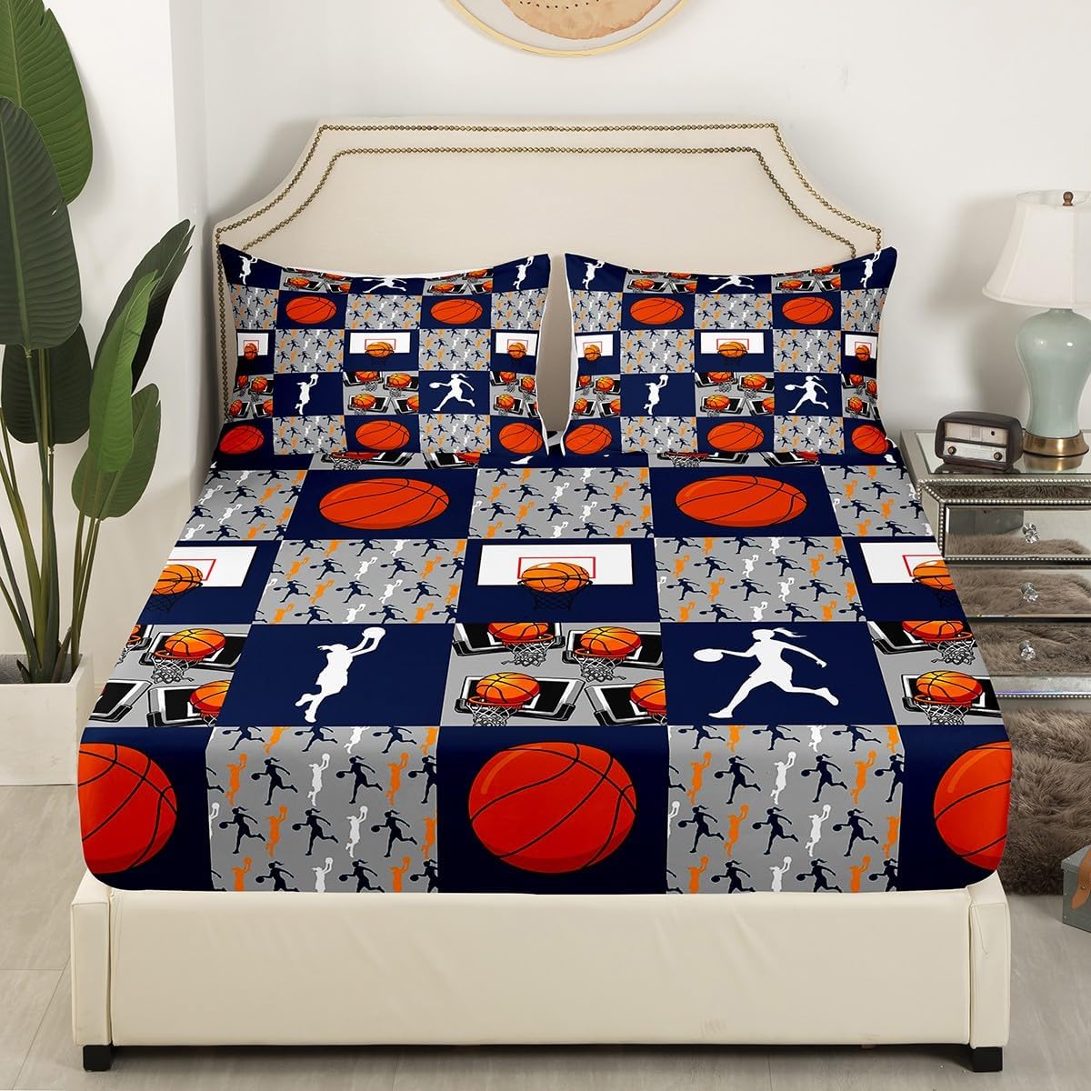 Erosebridal Basketball Bed Sheet Set Full Size