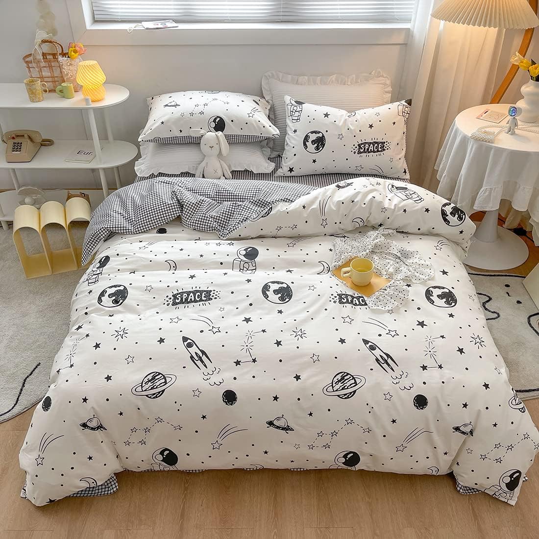 LIWHENHAO Cartoon Duvet Cover Set Twin 100 Cotton