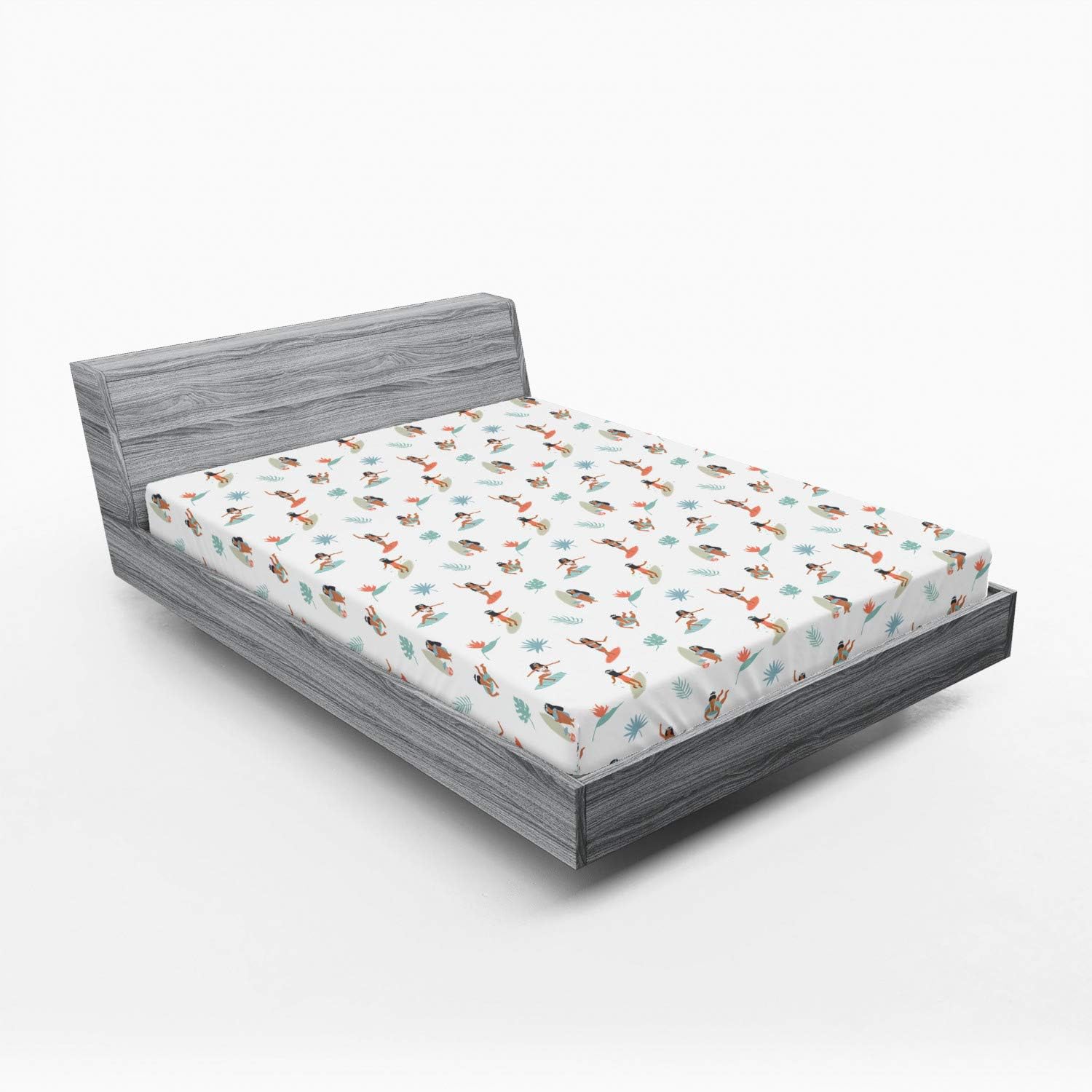 Ambesonne Hula Girl Fitted Sheet - California King