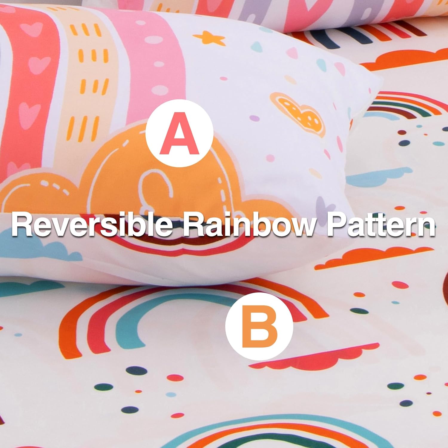 A Nice Night Cartoon Rainbow Comforter Set Twin