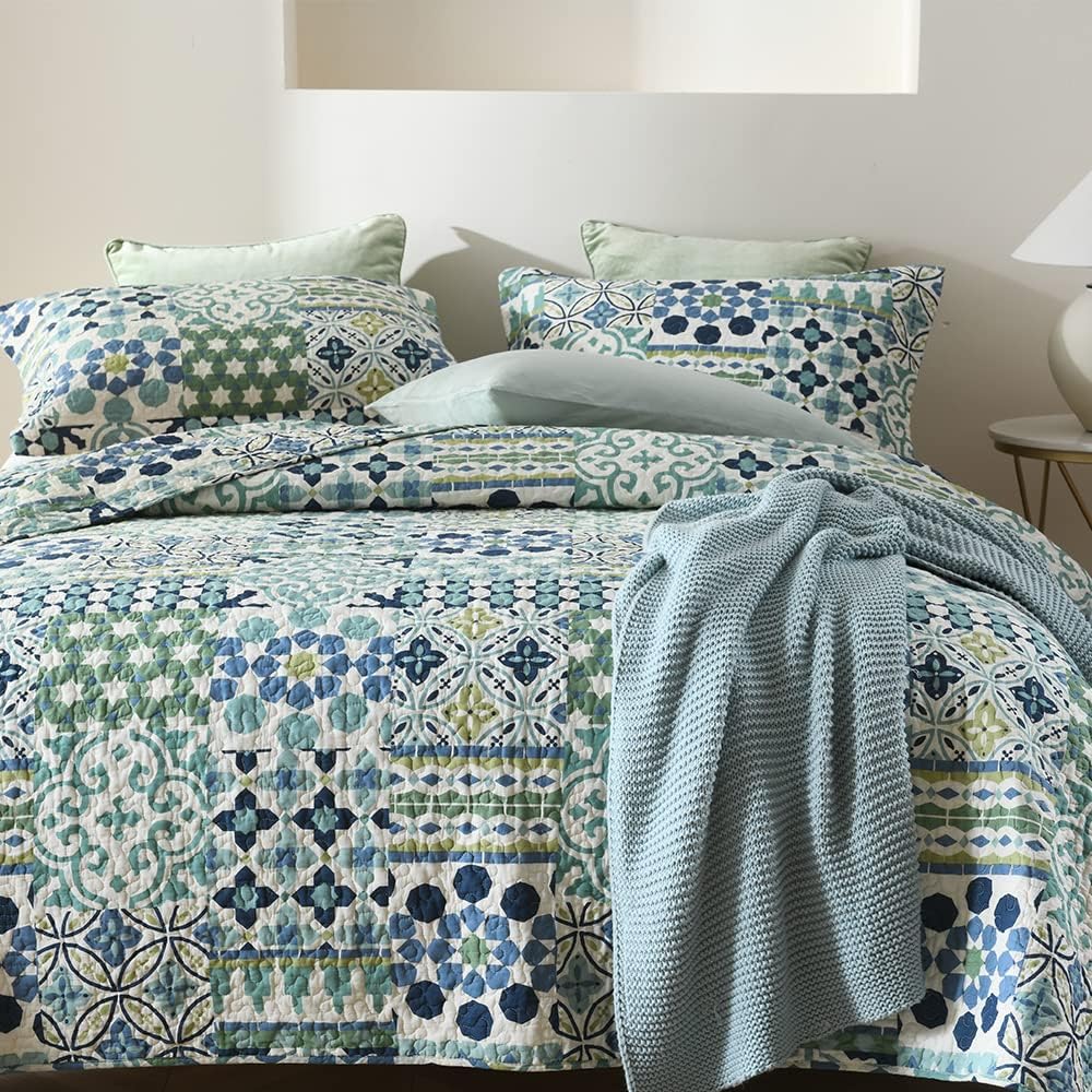 WAROUS VISIMISI Cotton Reversible Bedspread Set