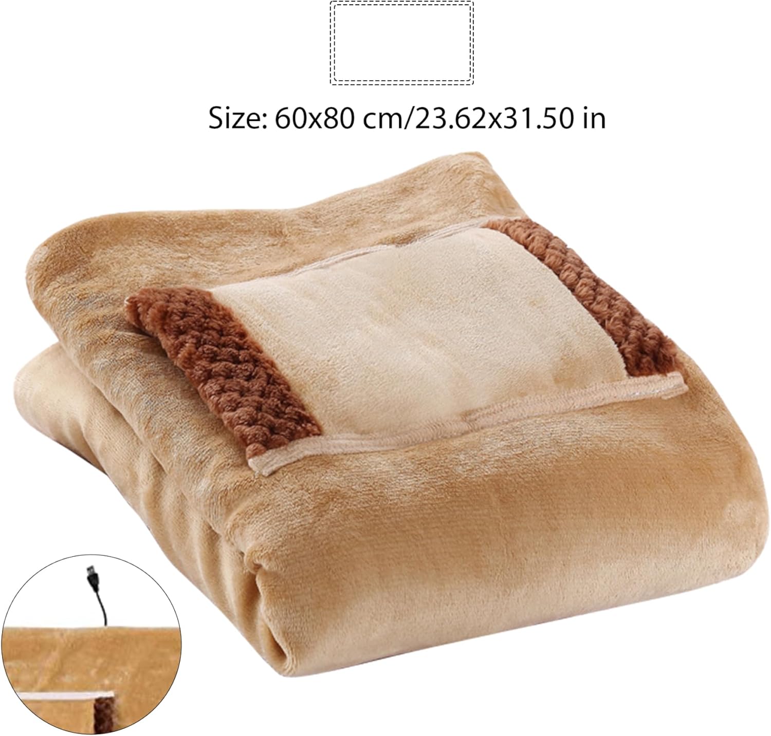 Yaoliucp Heated Blanket 24x31 Inch USB Fast Heating Throw Blanket 1