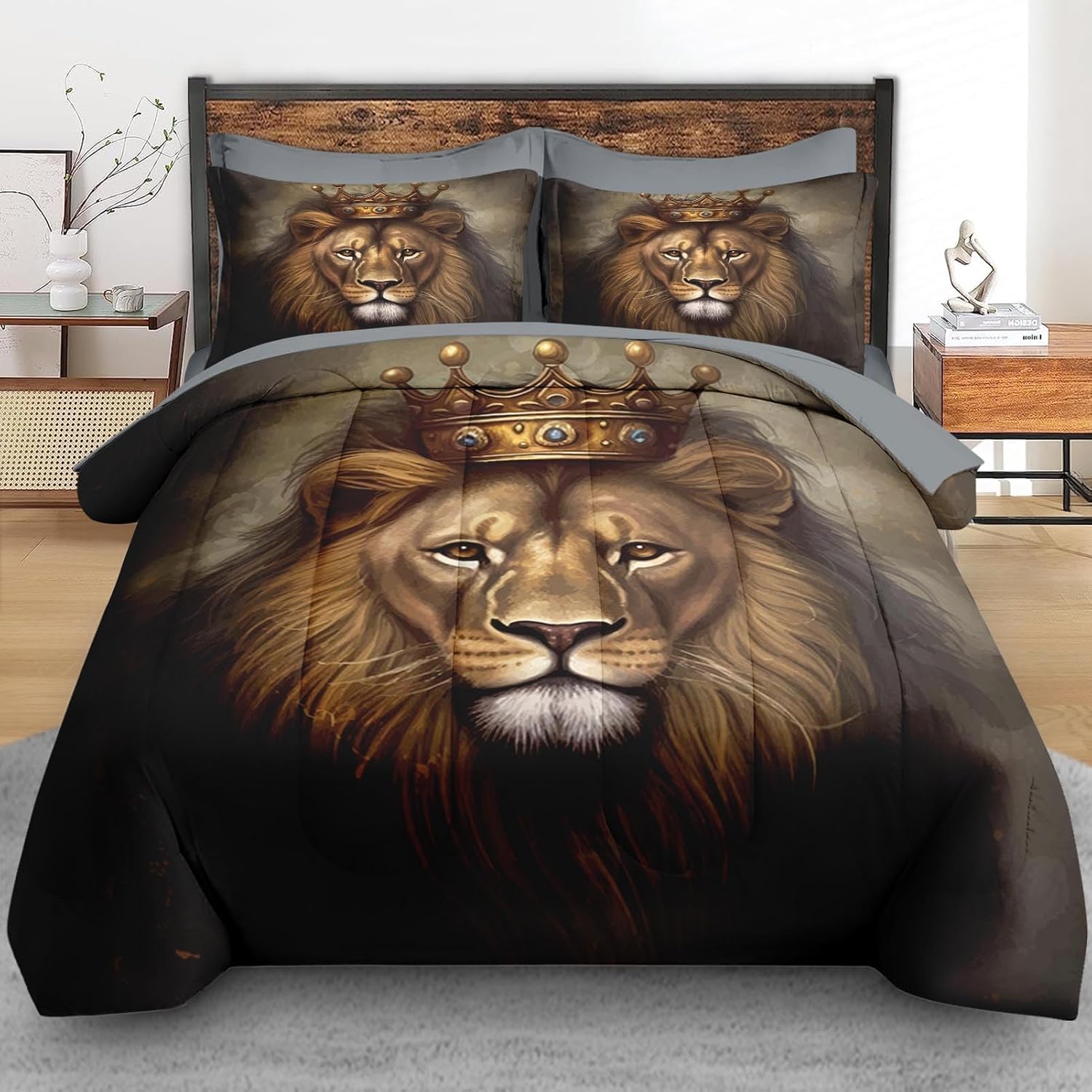 Pamnest King Lion Comforter Set 7 Pcs 1