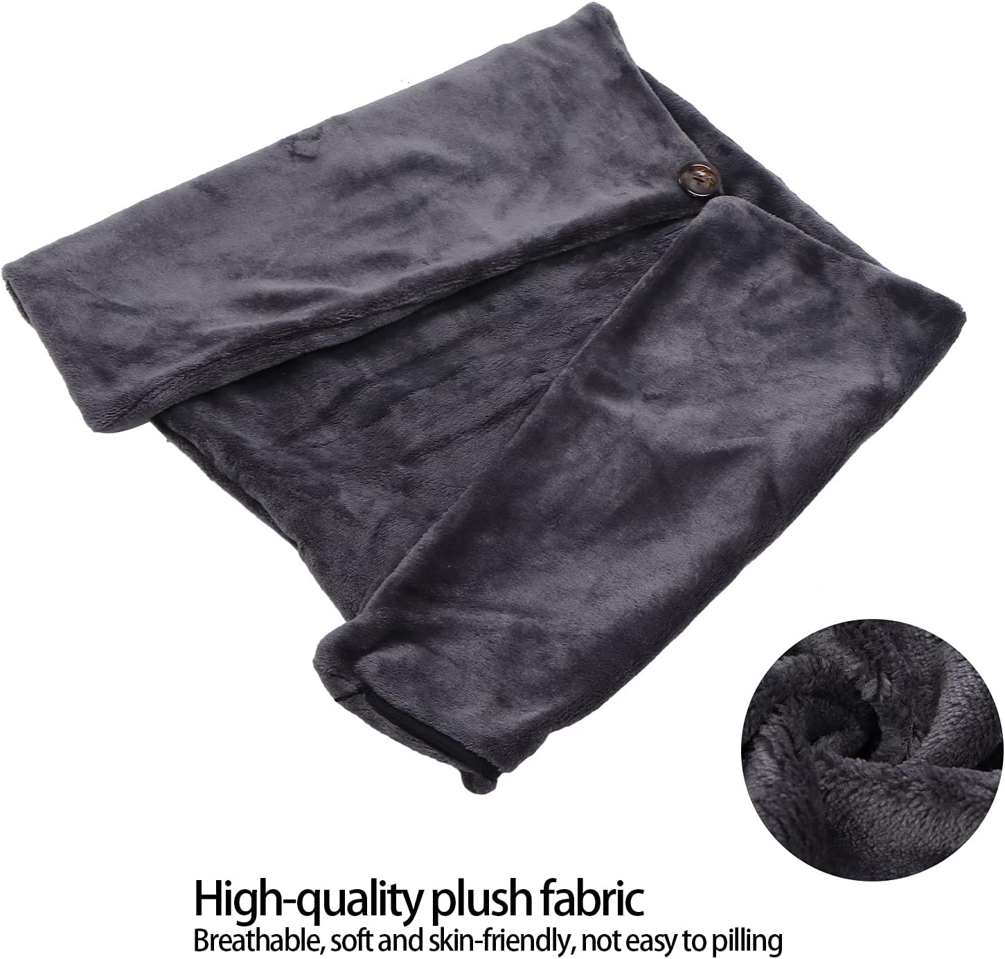 USB Heated Blanket Shawl with Button Design