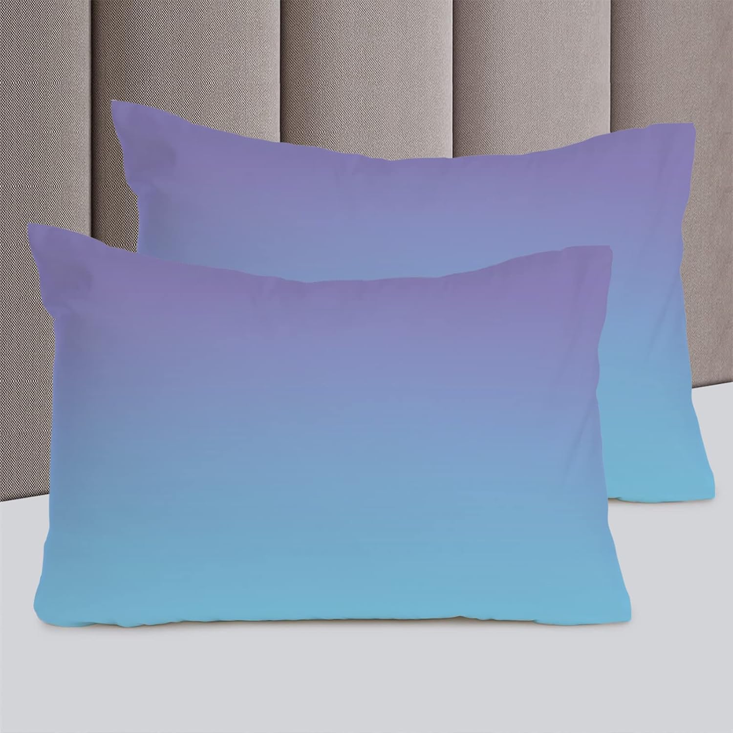 Purple Blue Ombre Duvet Cover Set Queen Size 4 Piece