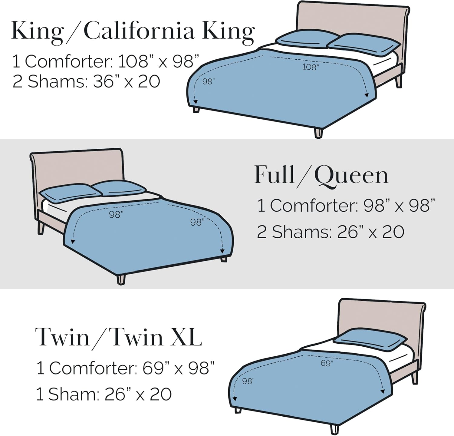 Southshore Fine Living King Down Alternative Comforter Set - Grey