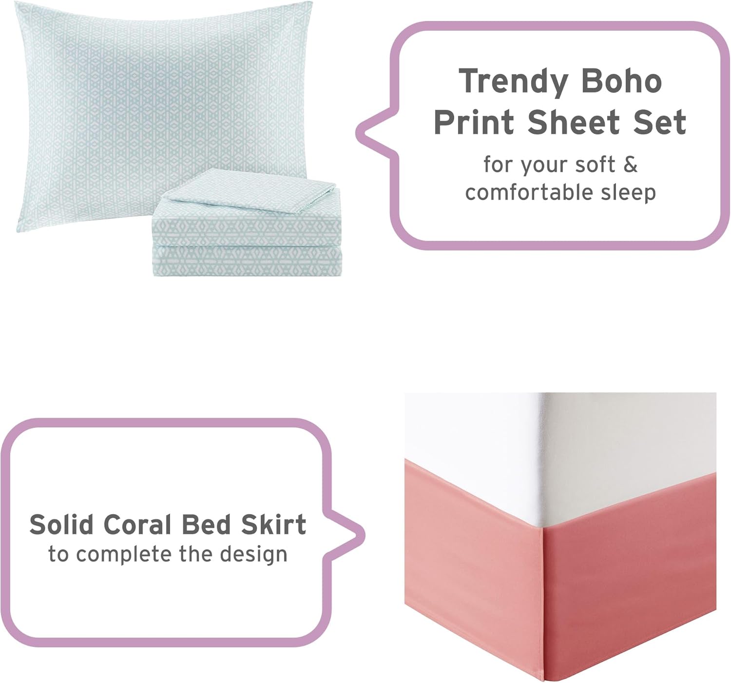 Intelligent Design Coral Comforter Set 7 Piece