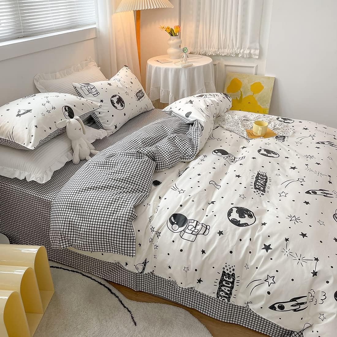LIWHENHAO Cartoon Duvet Cover Set Twin 100 Cotton