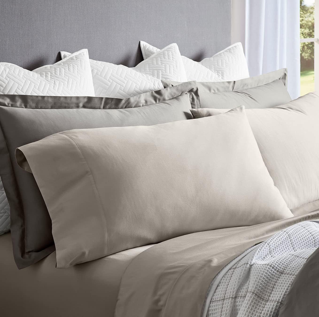 Boll Branch Percale Hemmed Sheet Set - Queen Pewter