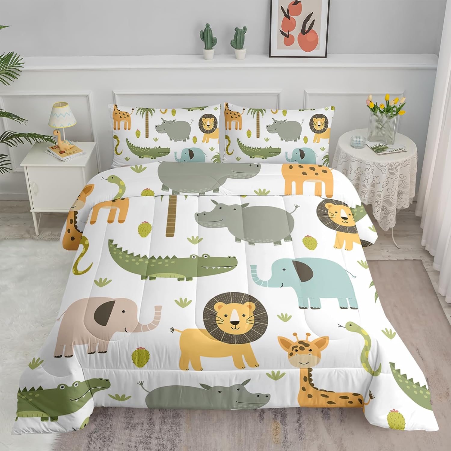 Axolotl Animals Comforter Set 3Pcs Kids