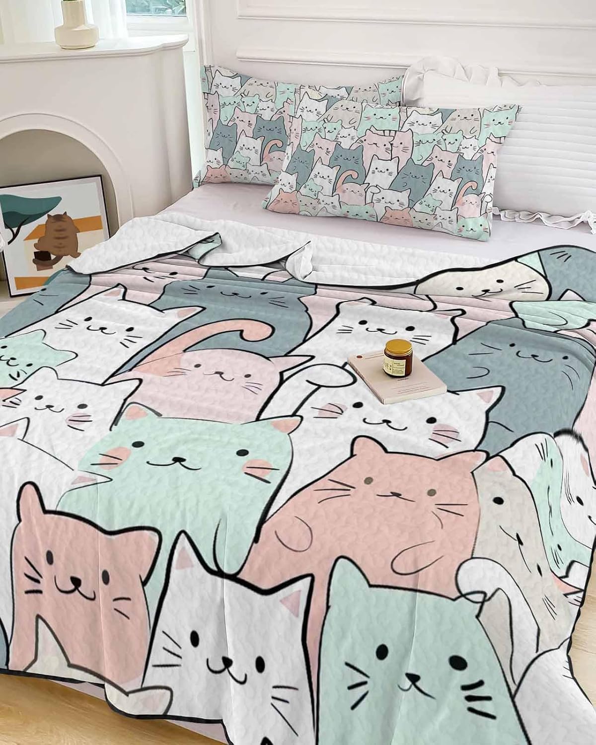 Chees D Zone Twin XL Quilt Set with 2 Pillow Shams