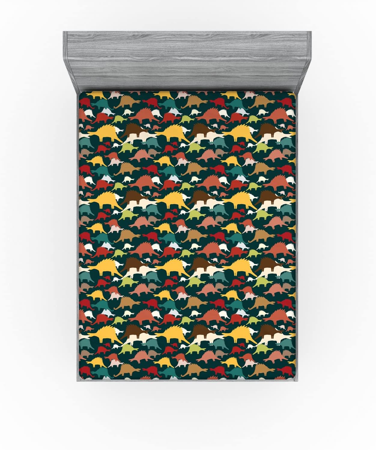 Ambesonne Velociraptor Fitted Sheet with Elastic Deep Pocket California King