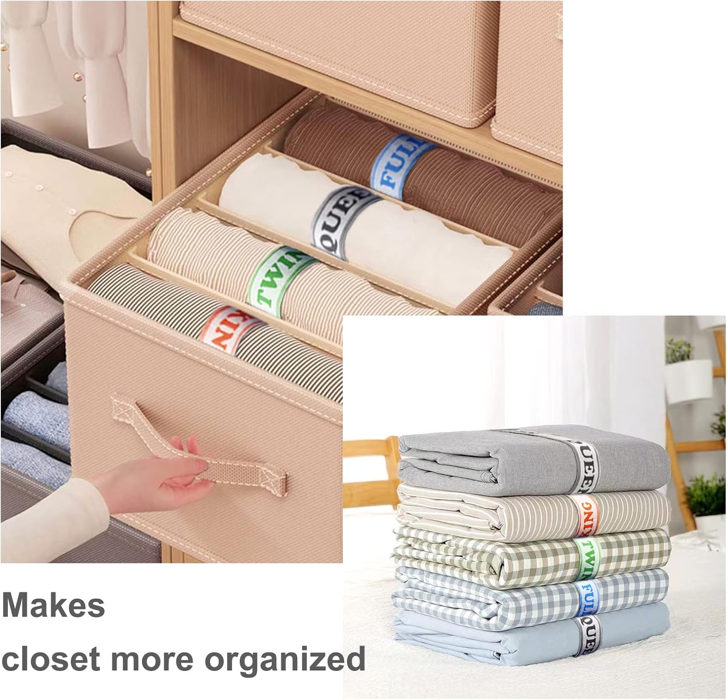 MANWU Sheet Fastener Organizer for Queen Size Beds 2pcs