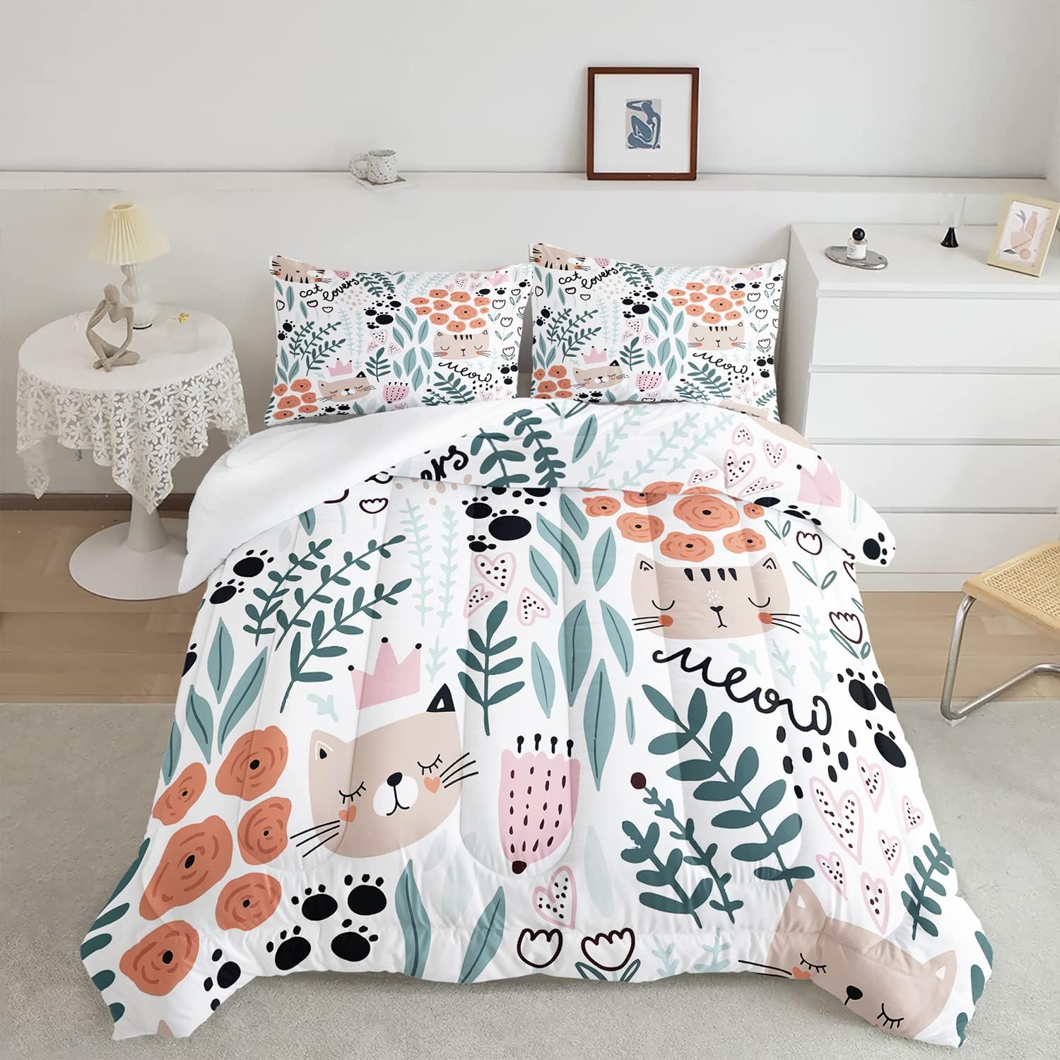 CVHOUSE Kawaii Comforter Set for Kids