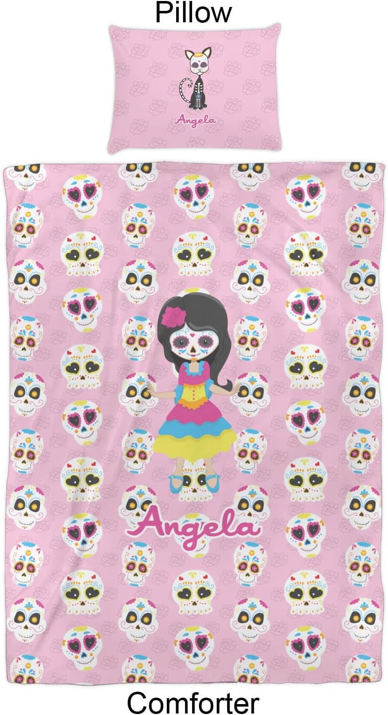Personalized Kids Sugar Skulls Comforter Set Twin XL 1