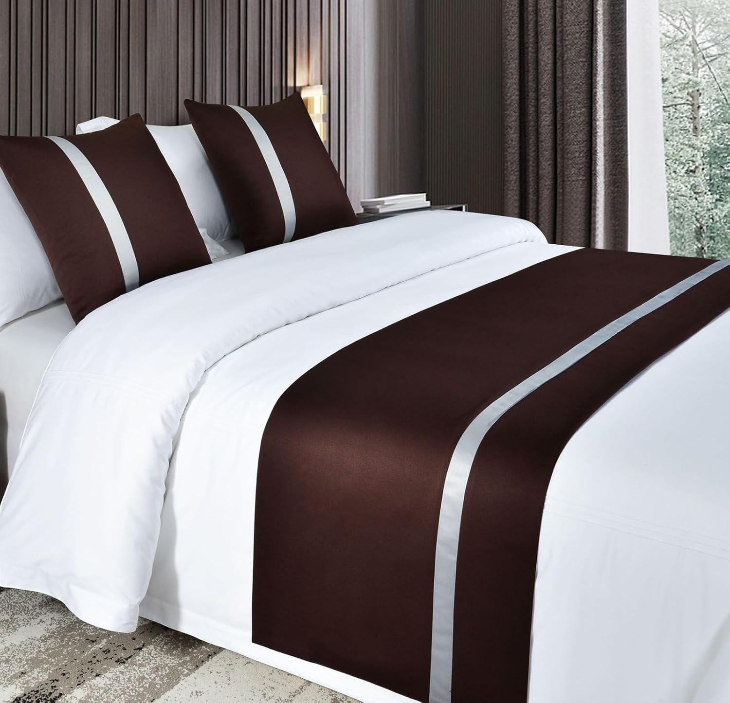 Bed Runner Scarf Gold 50X180cm Luxury Bed Cover