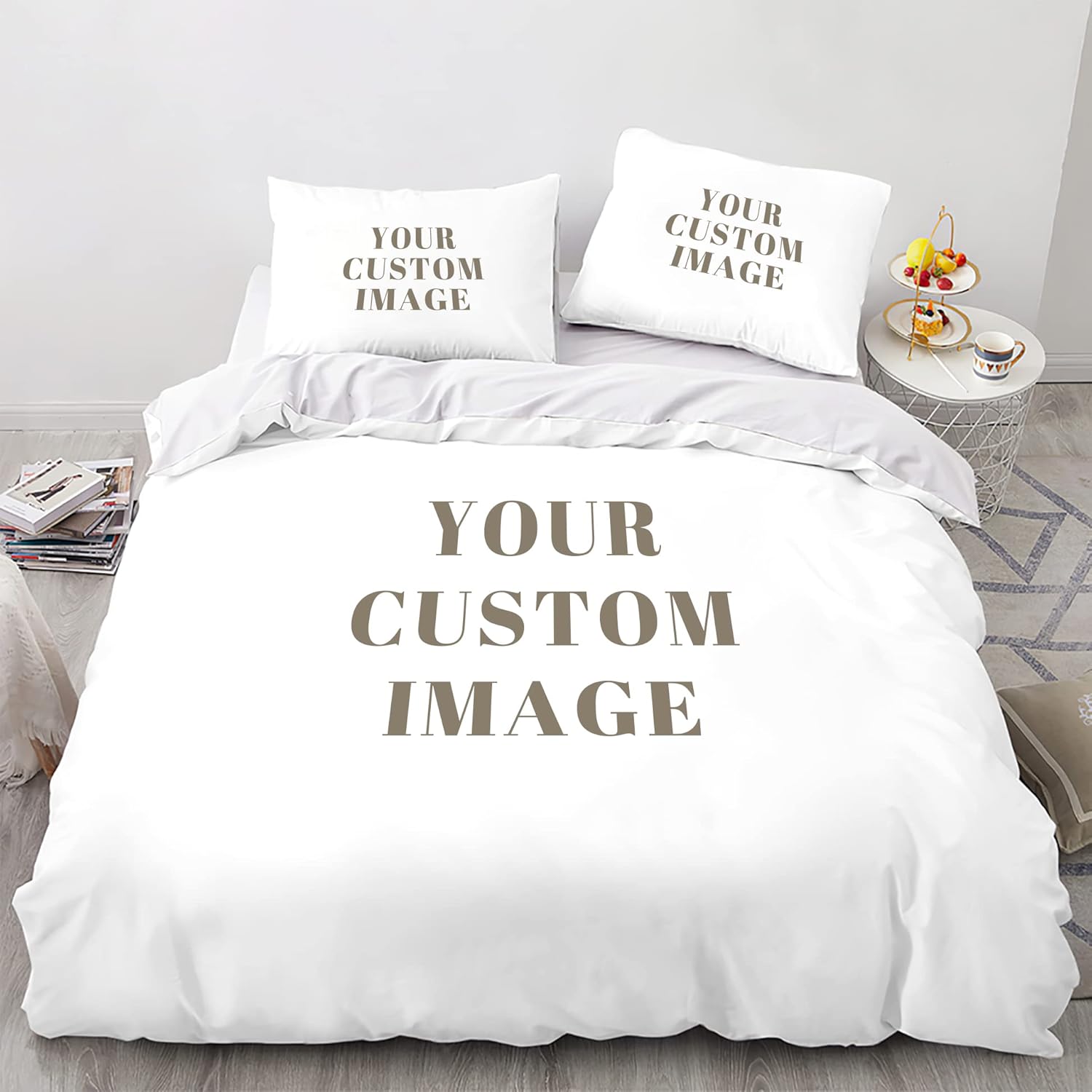 Custom Photo Duvet Cover Set with Zipper Closure