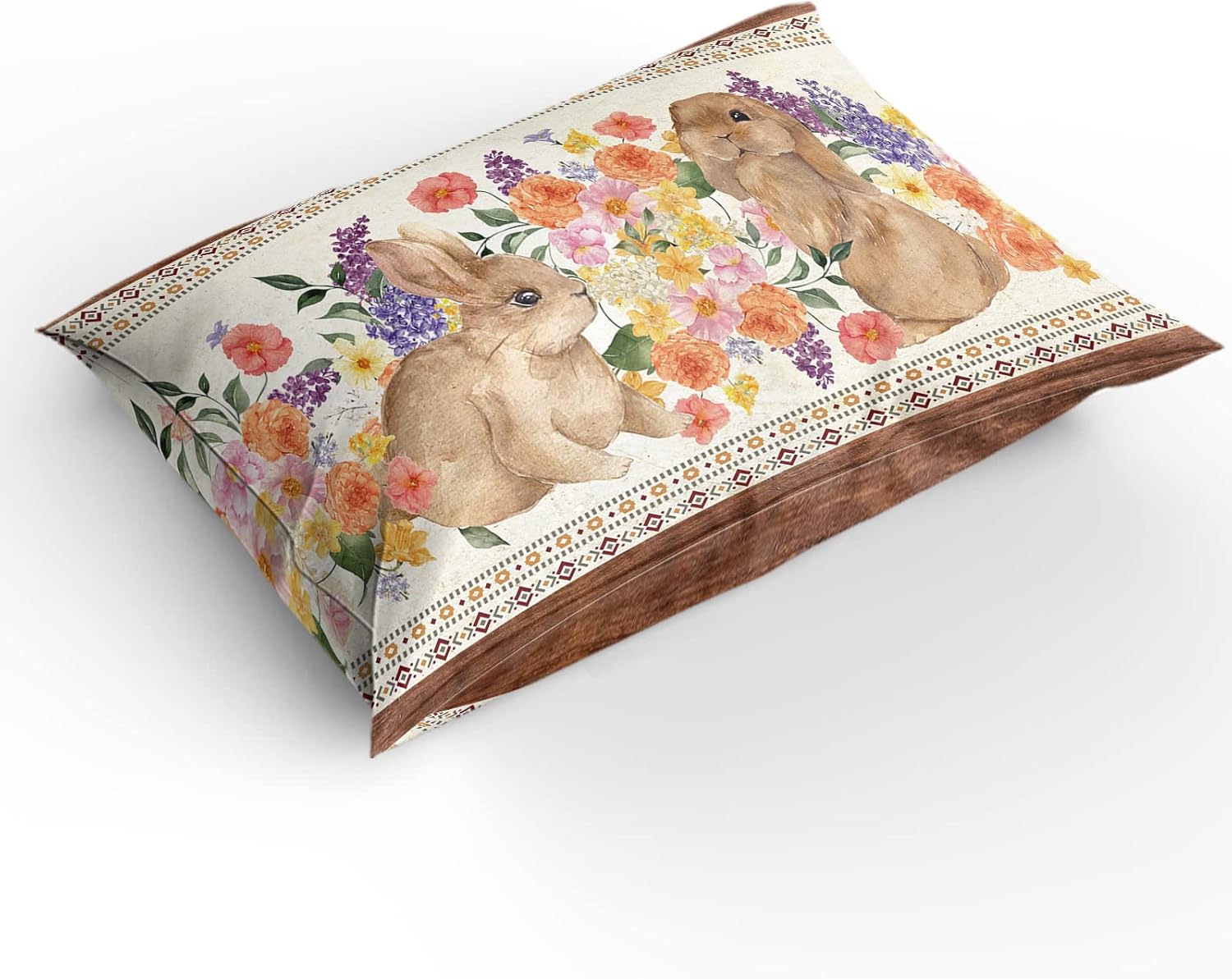 OComster California King Duvet Cover Set with Bunny Pattern