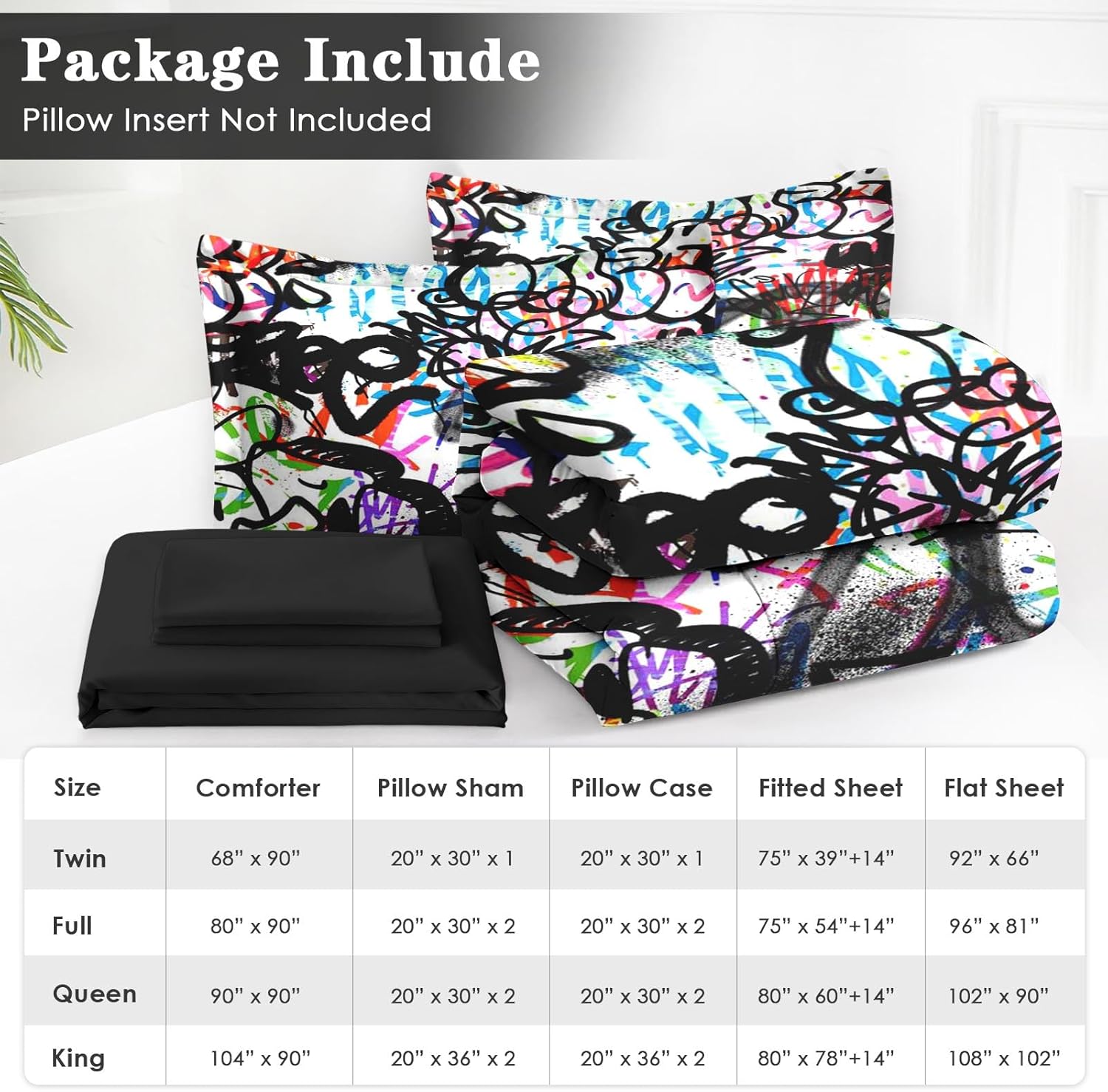 WeCozy 5 Pcs Twin Comforter Set with Pillowcase and Sham