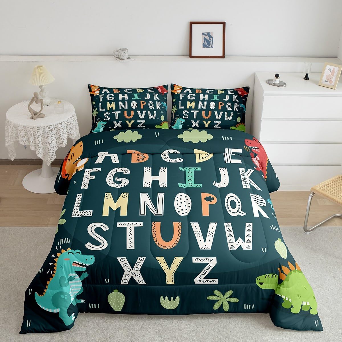 Feelyou Alphabet Kids Comforter Set Twin Size