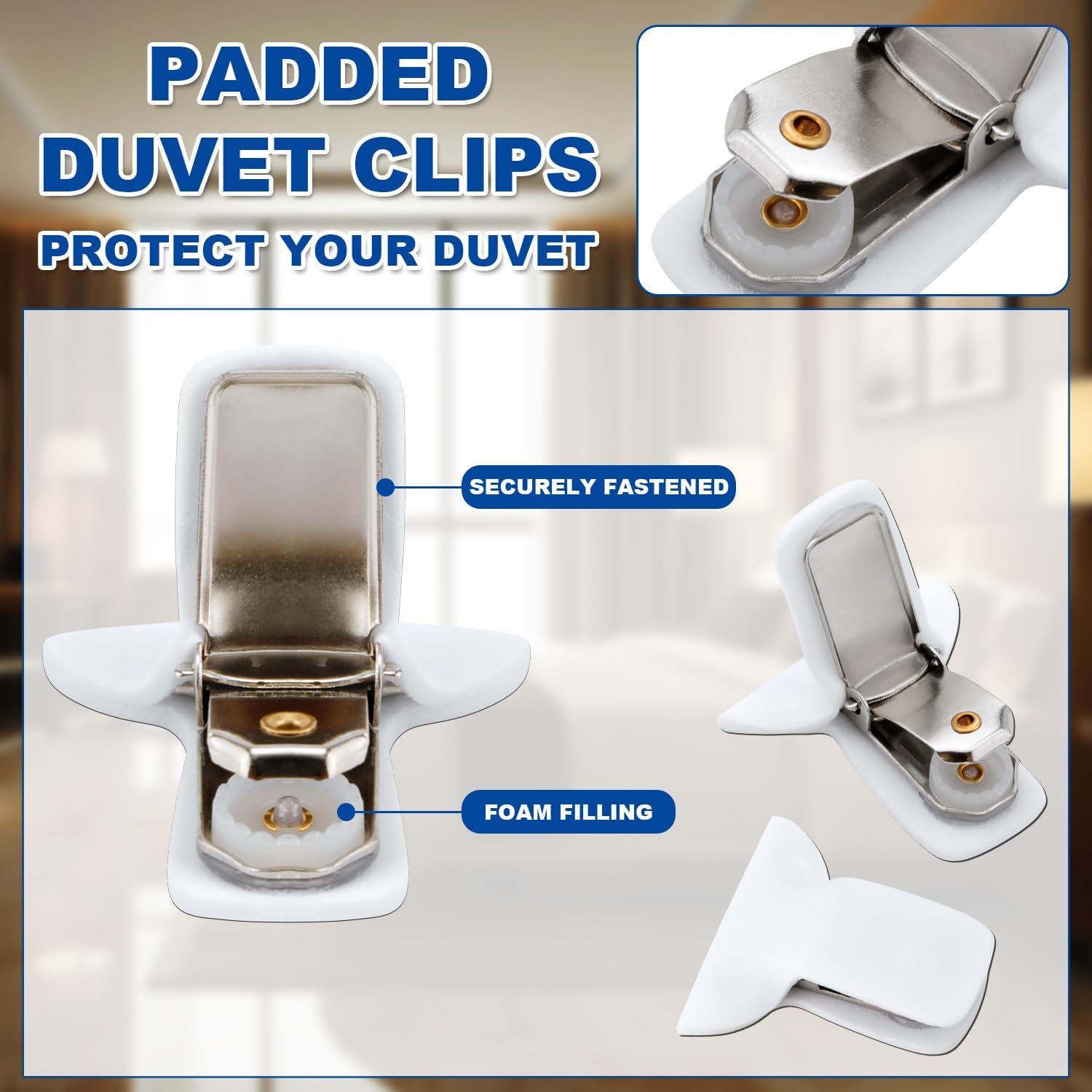 10pcs Duvet Clips for Comforter Security