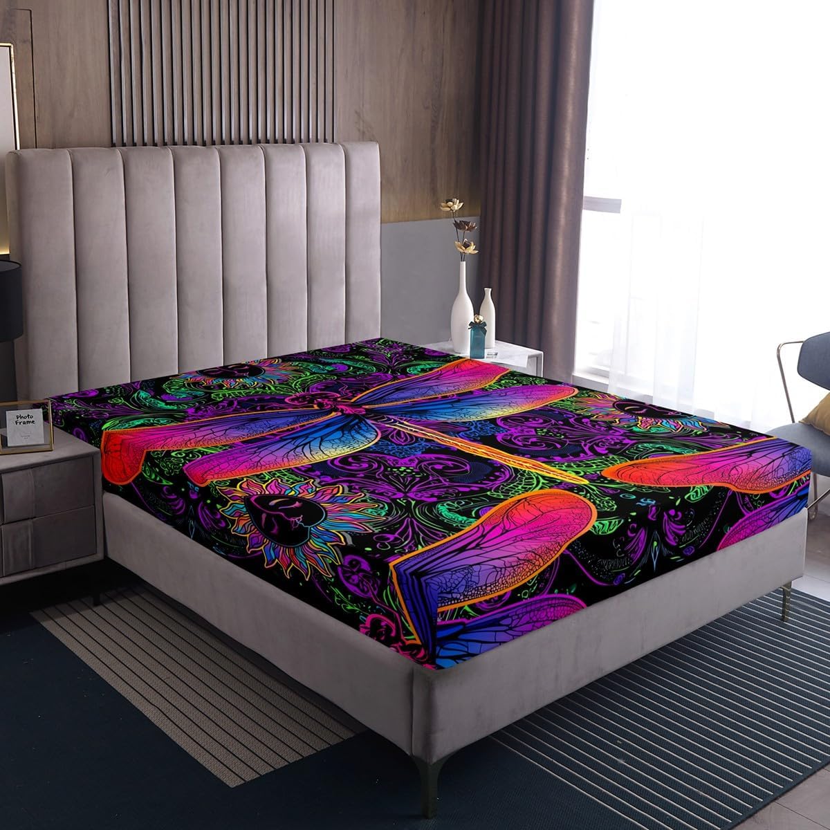 Erosebridal Dragonfly Bohemian Twin Sheet Set