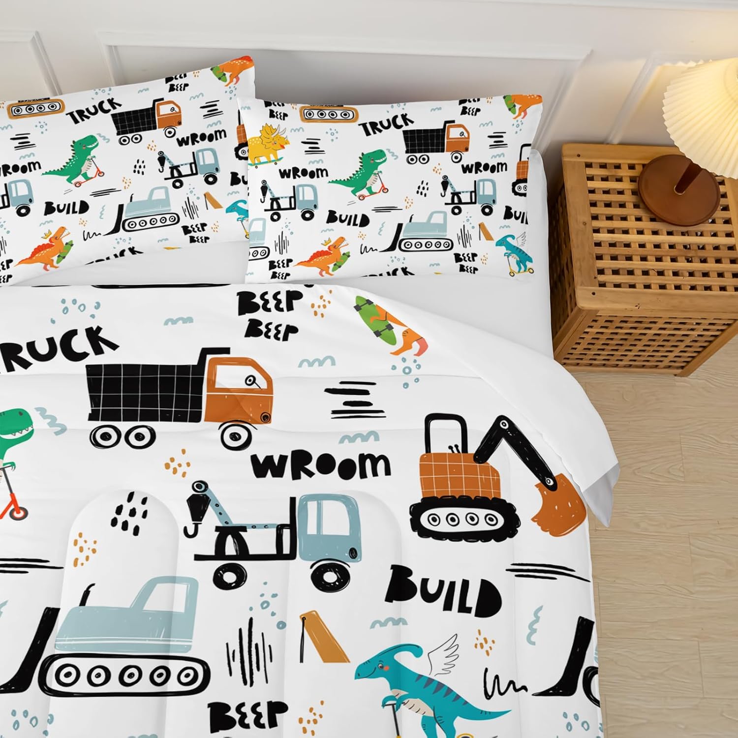 Boys Excavator Comforter Set Twin