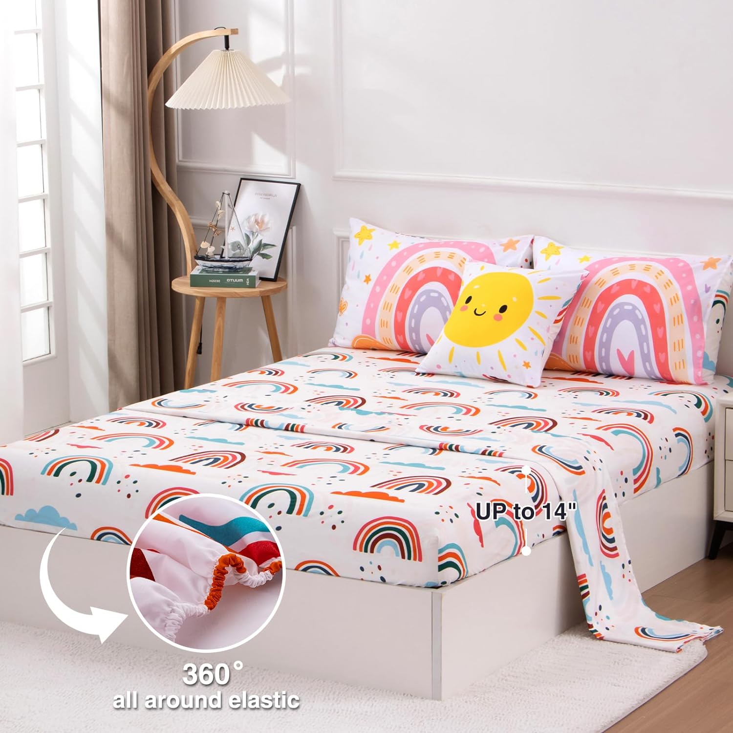 A Nice Night Cartoon Rainbow Comforter Set Twin