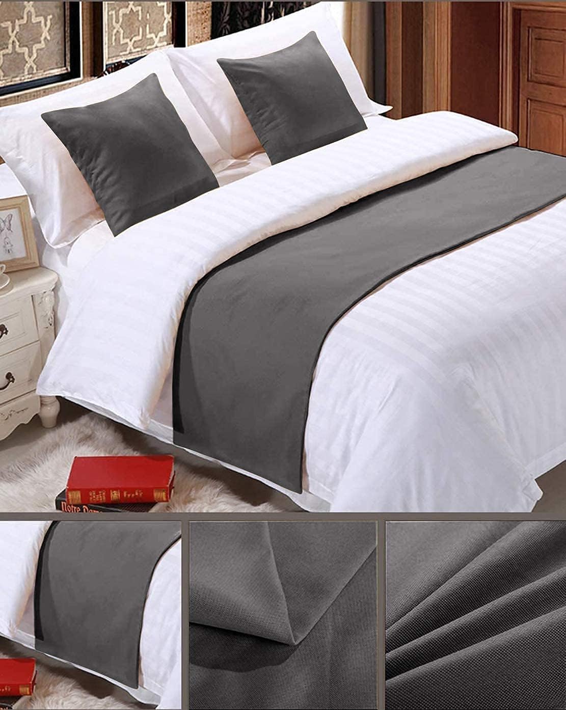 Soft Cotton Bed Runner Scarf for Twin Queen King Size