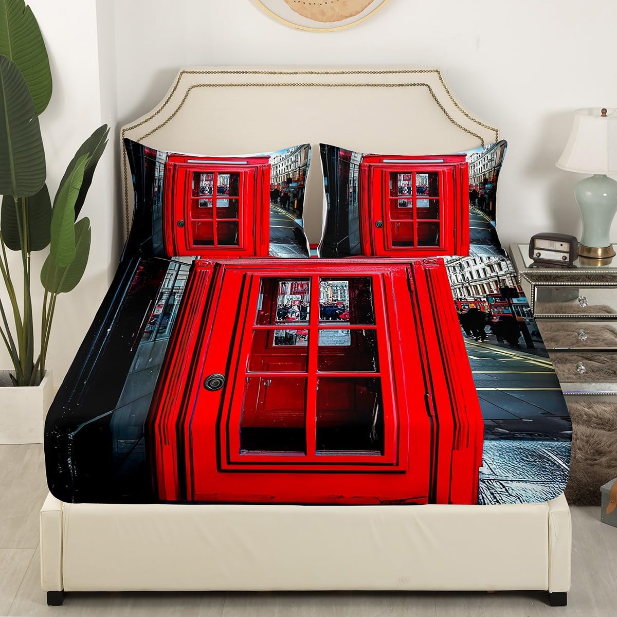 Feelyou London Themed Twin Size Kids Bed Sheet Set