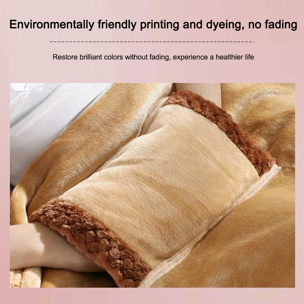 MSUIINT USB Heated Blanket with Hand Pocket 23x31 Inch Khaki