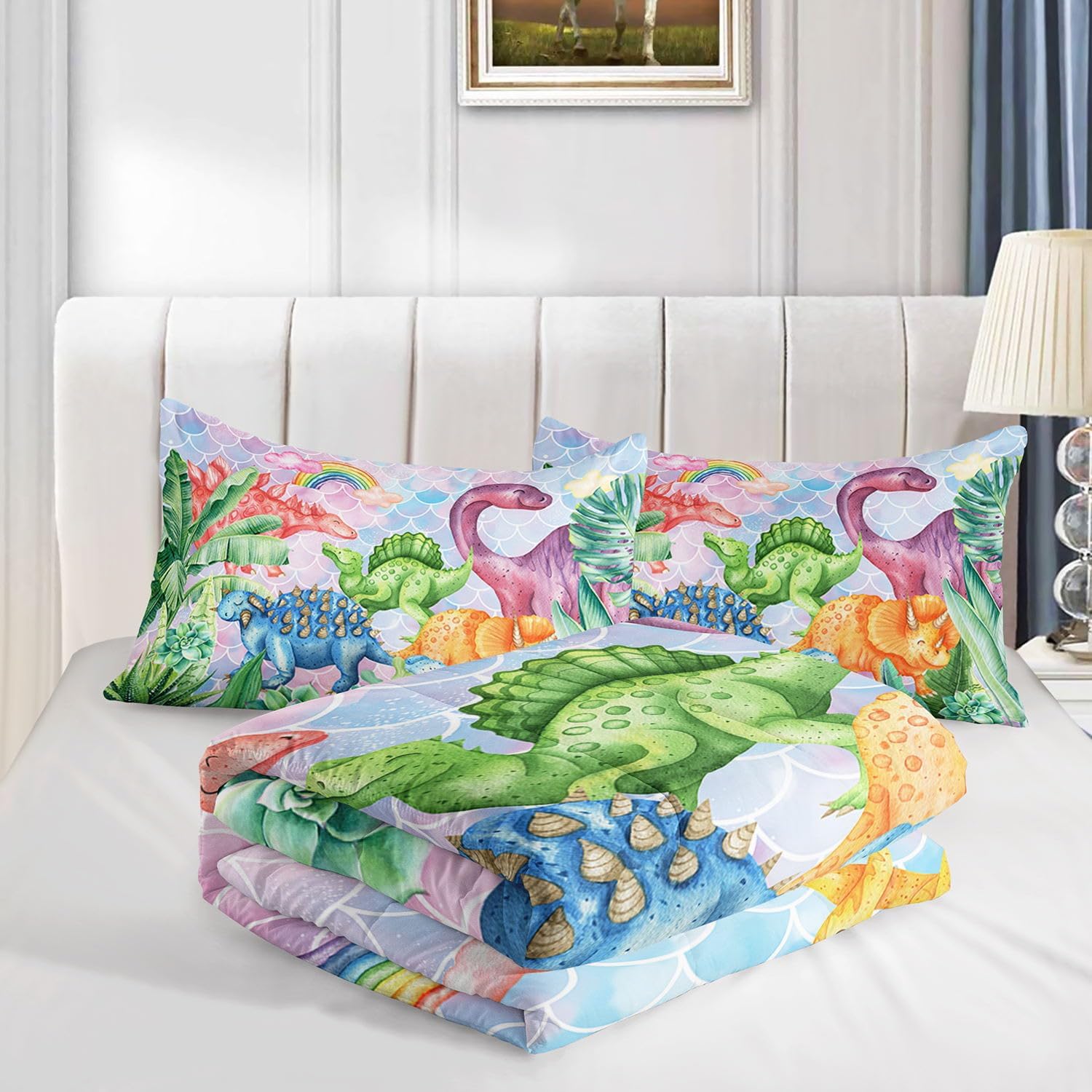 Smell Sunshine Comforter Set Dinosaur Print Twin