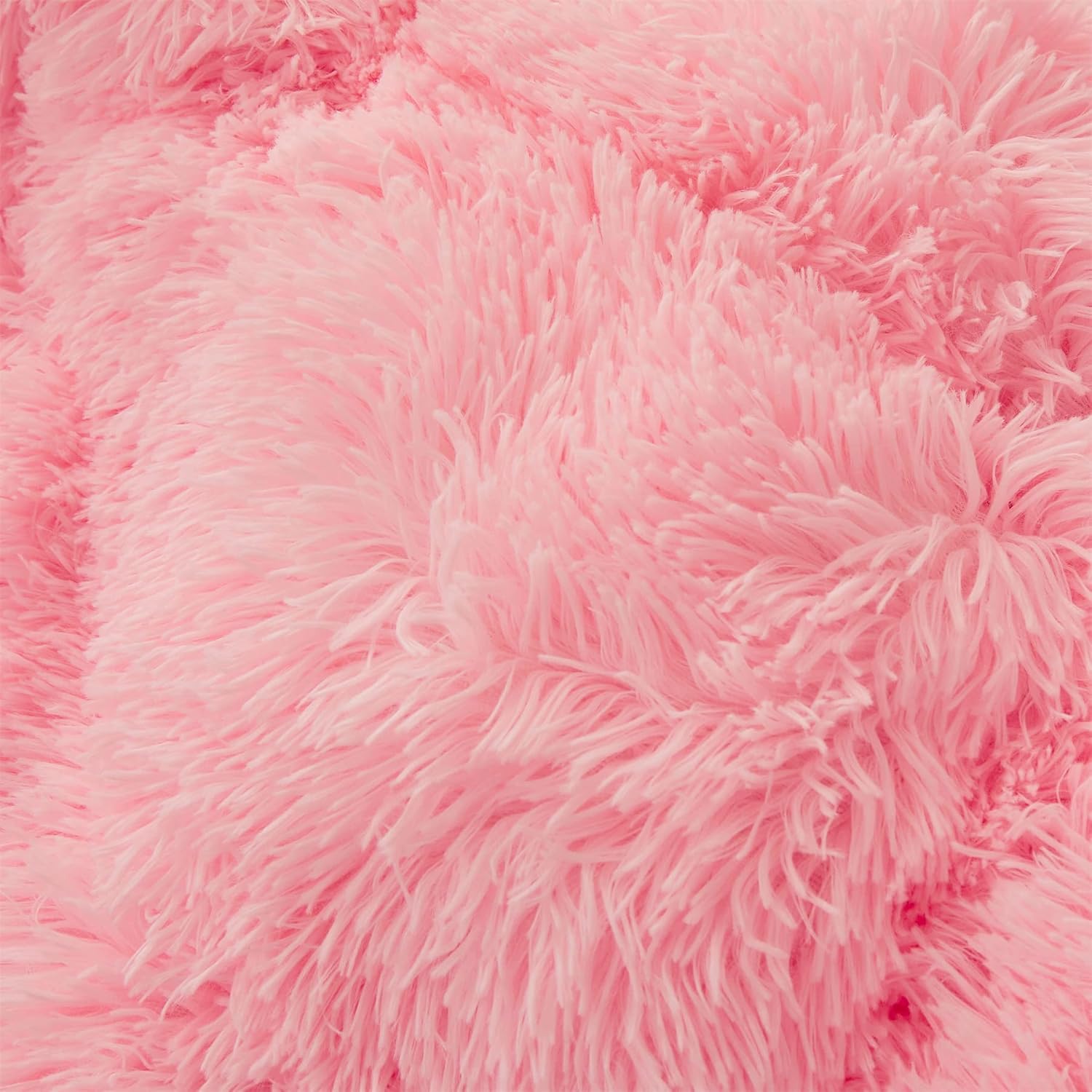 Fluffy Pink Comforter Set Twin - 2 Piece Plush Bedding