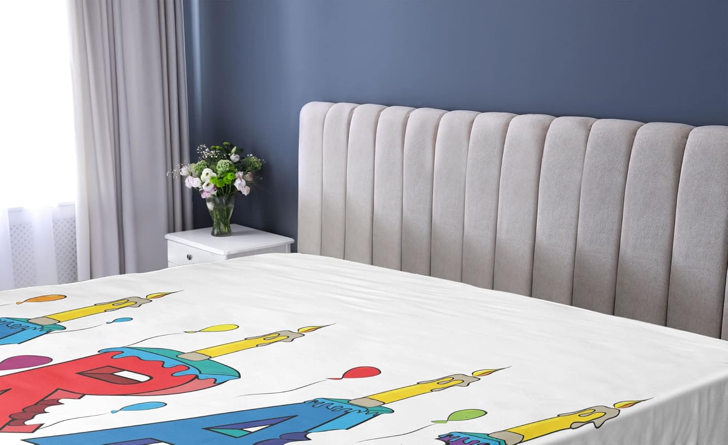 Ambesonne Sarah Fitted Sheet Multicolor