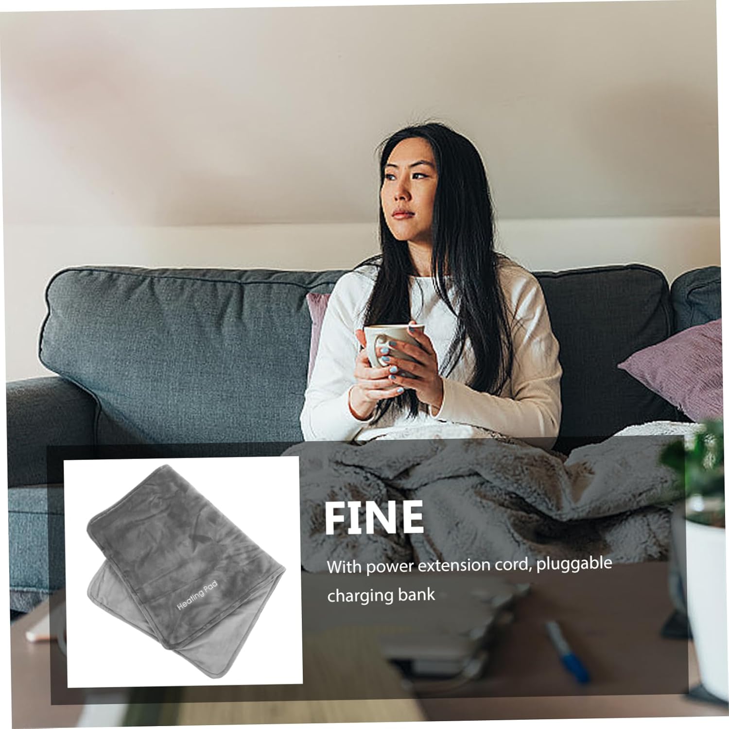 SUPVOX USB Portable Electric Heating Blanket for Home Office and Travel