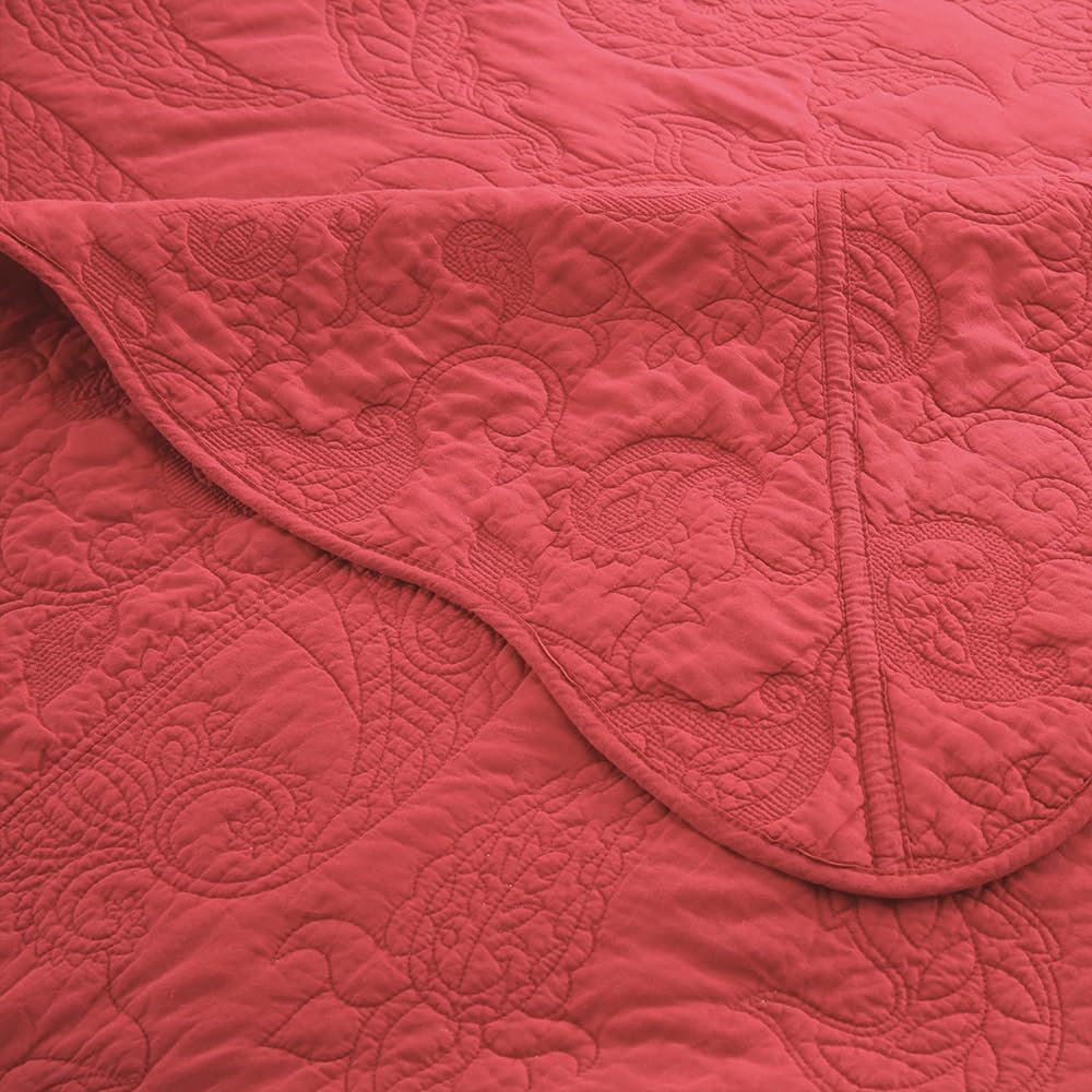 ENASAL Reversible Cotton Jacquard Quilt Set Queen Size