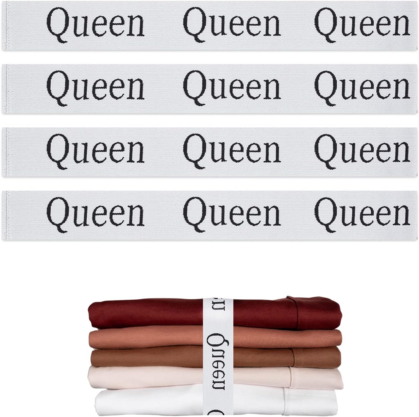 4PCS Bed Sheet Organizer Bands for Linen Closet