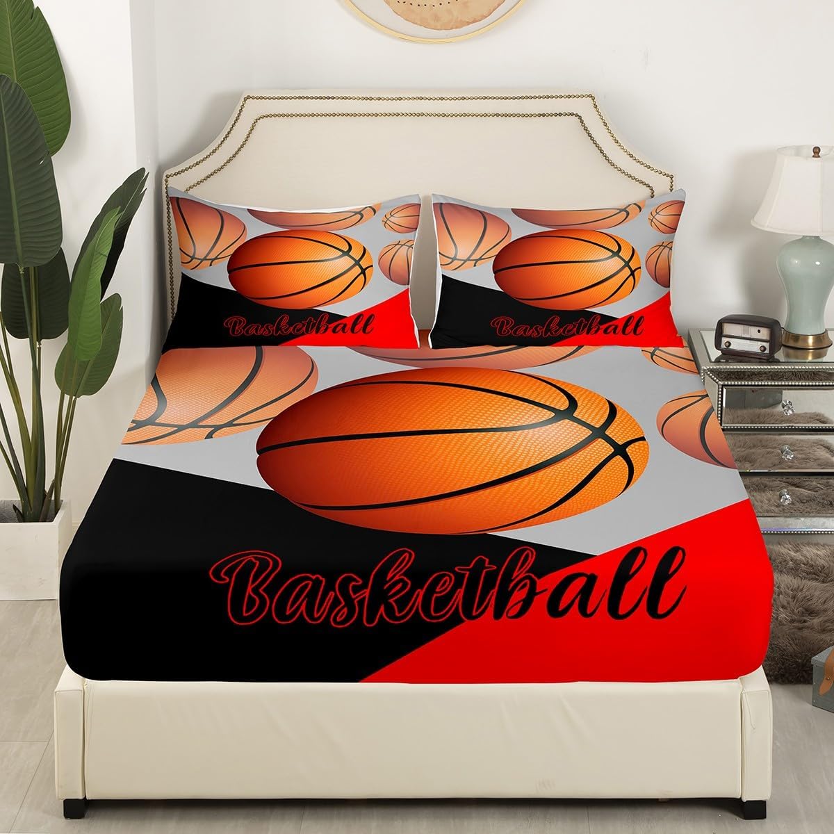 Erosebridal Basketball Fitted Sheet Set