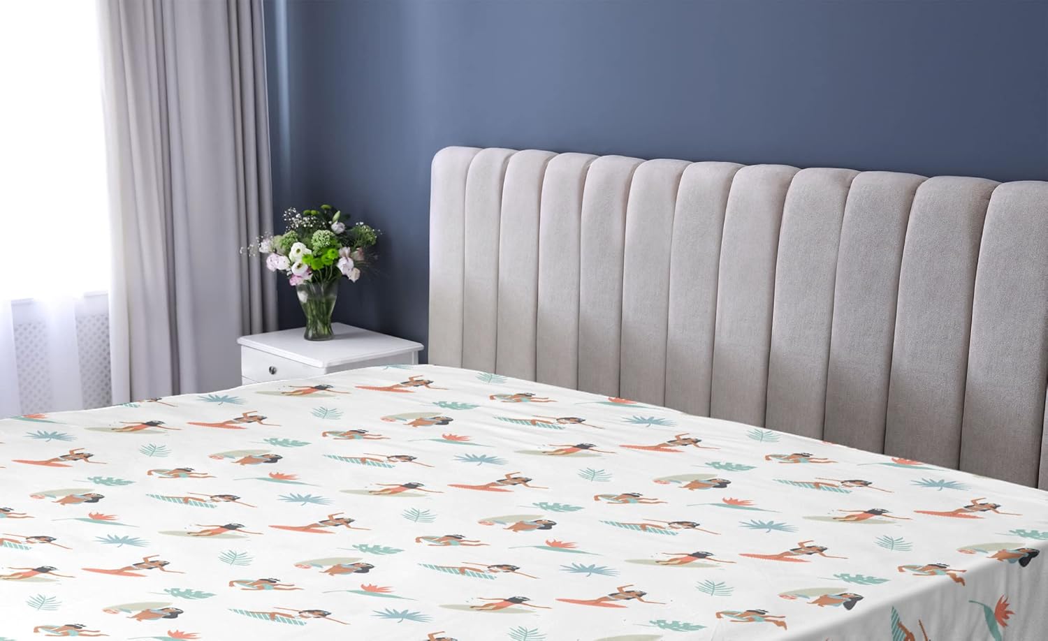 Ambesonne Hula Girl Fitted Sheet - California King