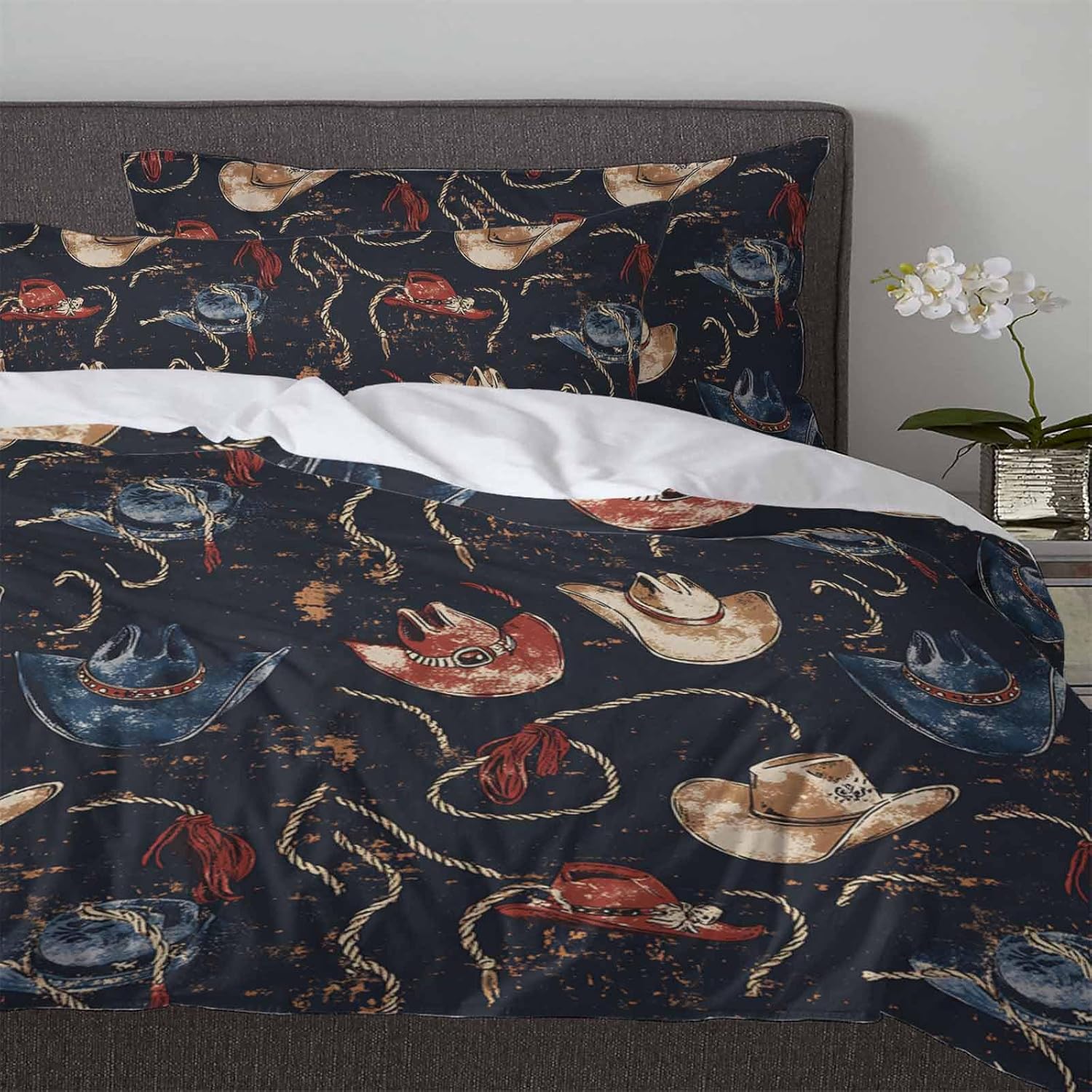 Boanket 3-Piece Cowboy Bedding Set with Zipper
