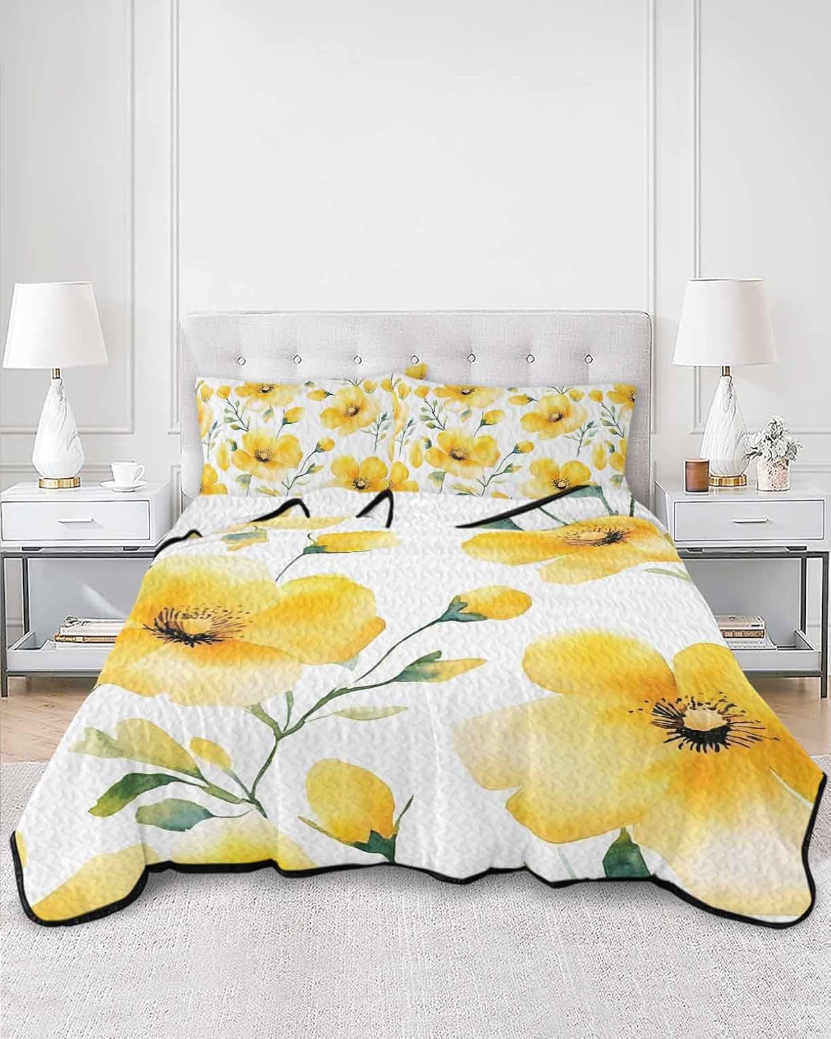TocaHome Summer Quilt Set Twin XL 68x98 Inch