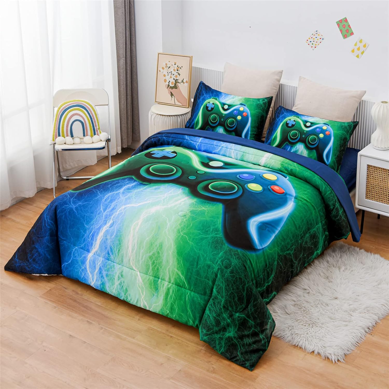 Gamer Gaming Bedding Set with Gamepad Design for Boys