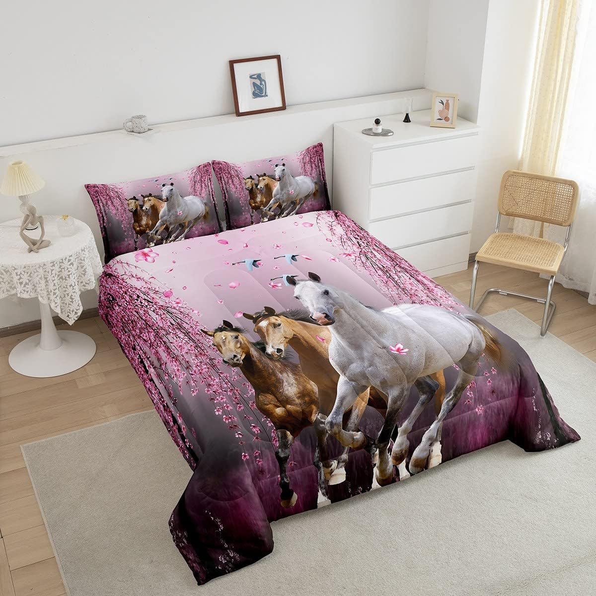 Feelyou Boys Horse Comforter Set 3D Decor 1