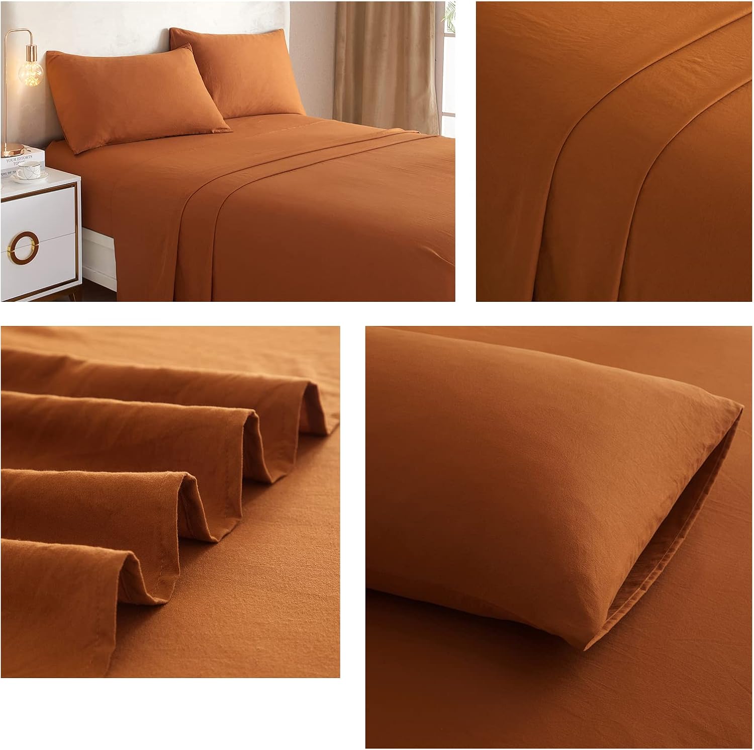 HighBuy Pumpkin Twin XL Cooling Sheet Set