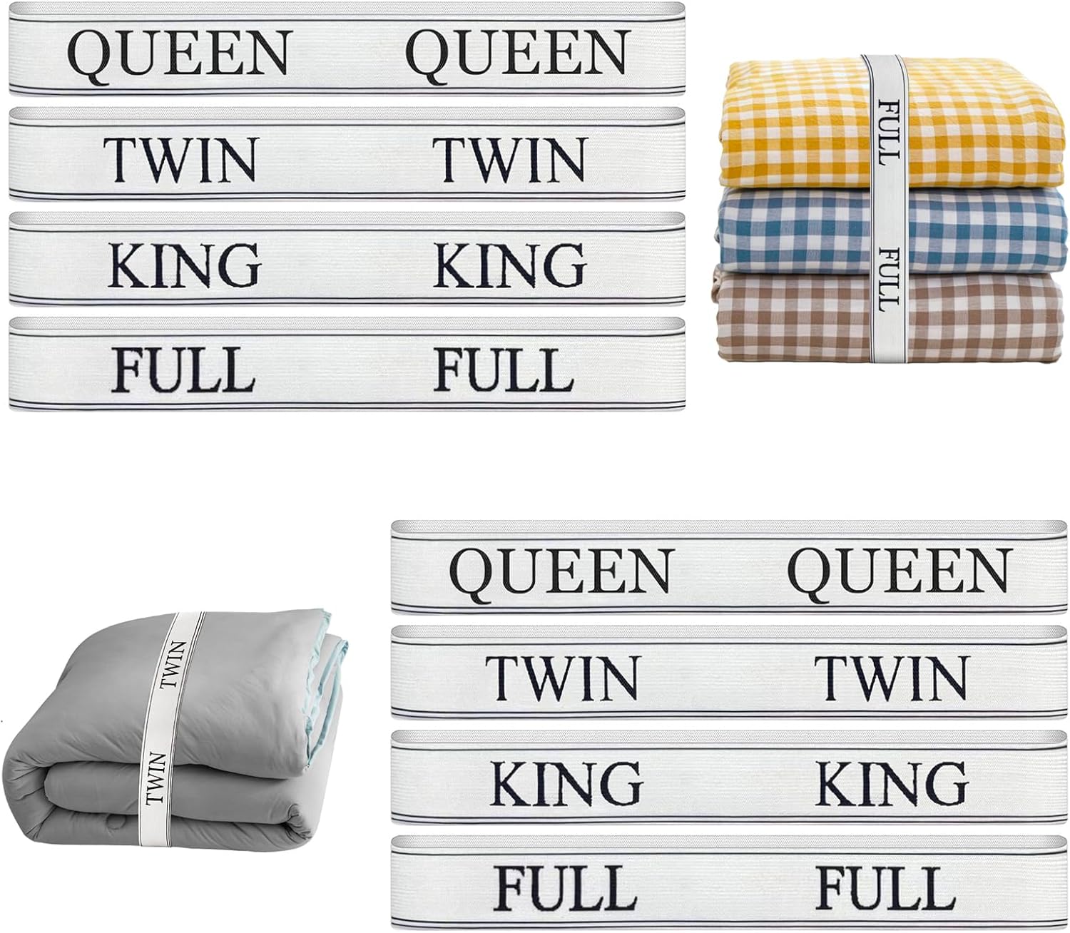 LEAYATST Bed Sheet Organizer Bands 8 Pack 1