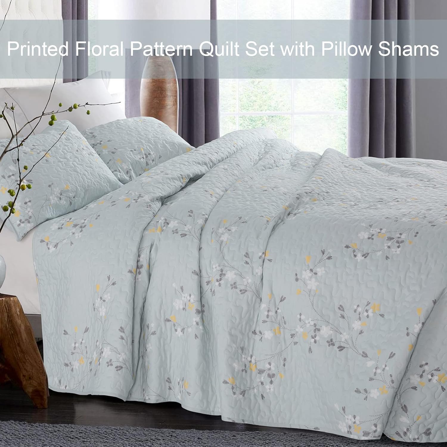 Exclusivo Mezcla Reversible Boho Quilt Set Queen Size