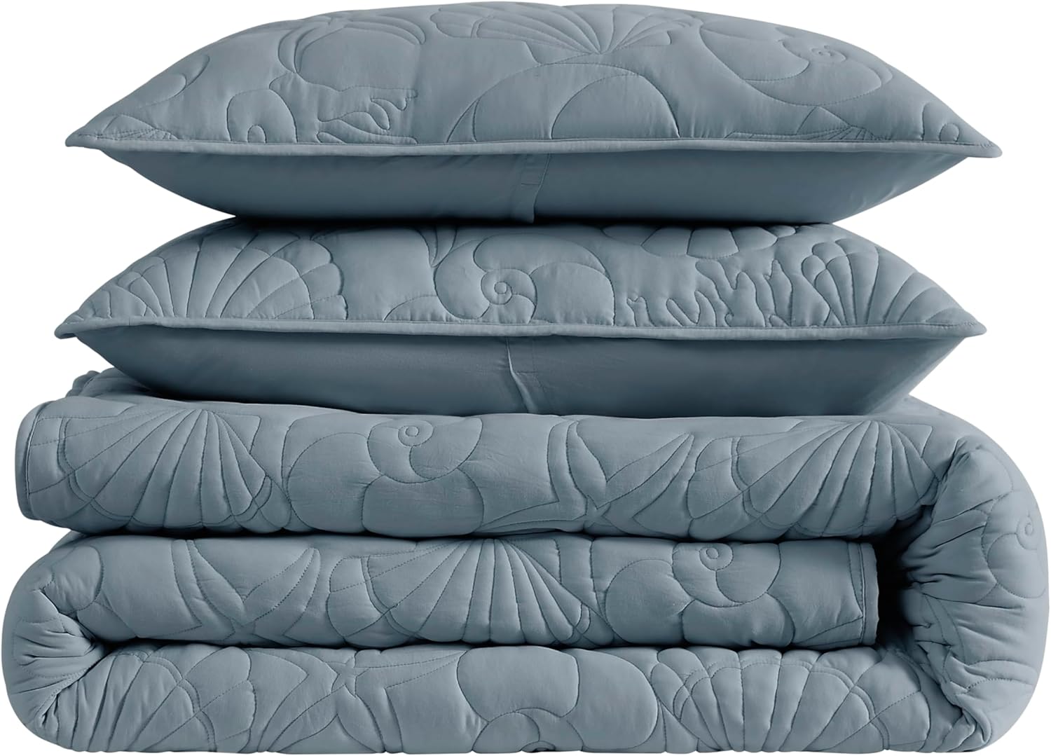 WDCOZY Coastal Beach King Quilt Set