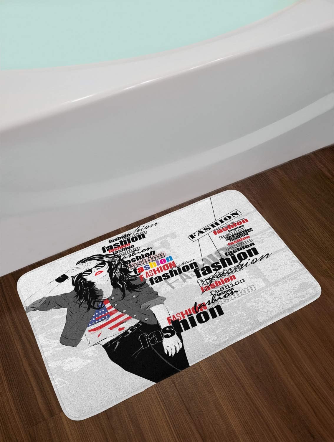Ambesonne USA Bath Mat Plush Non Slip 302 x 20